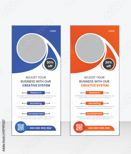 business Roll up banner template layout design, pull up design, presentation your business