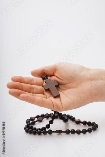 Images related to Catholicism, such as rosaries and crosses