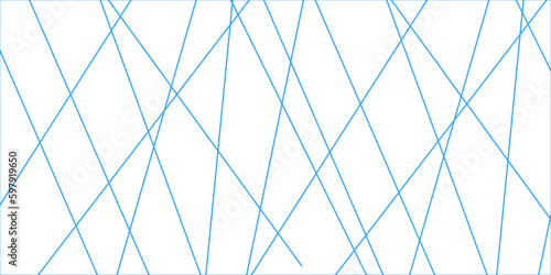 Abstract luxury bule geometric random chaotic lines with many squares and triangles shape background.