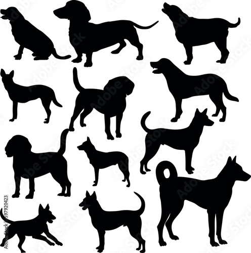 Dog Silhouette Set