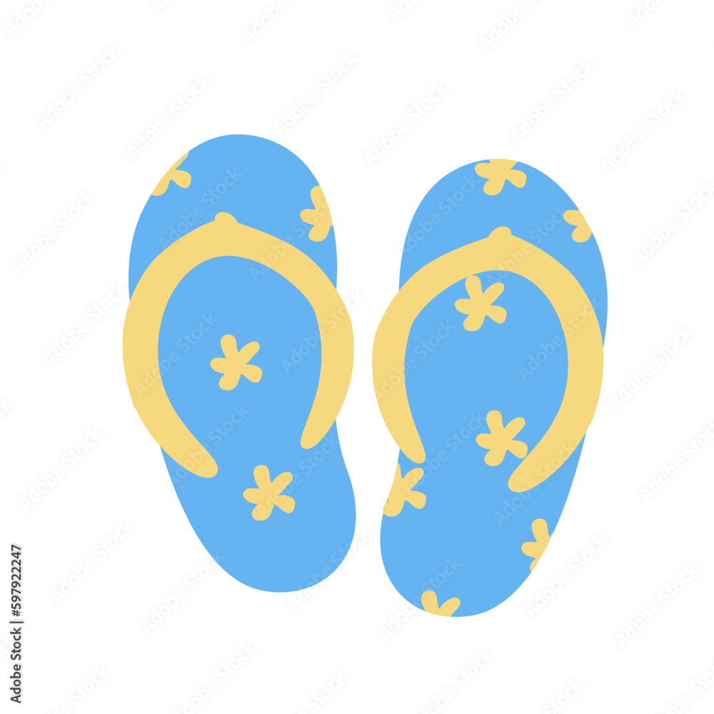 flower Colorful slippers pattern flower Colorful slippers pattern