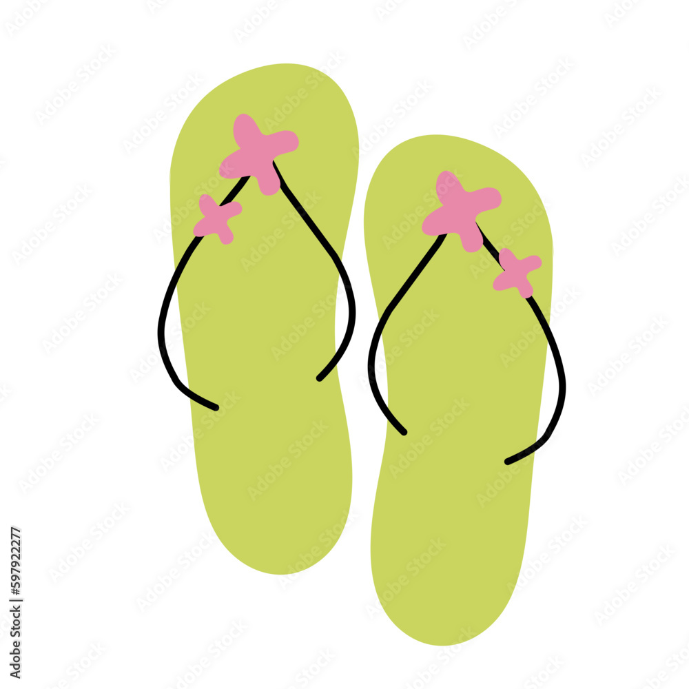 flower Colorful slippers pattern flower Colorful slippers pattern