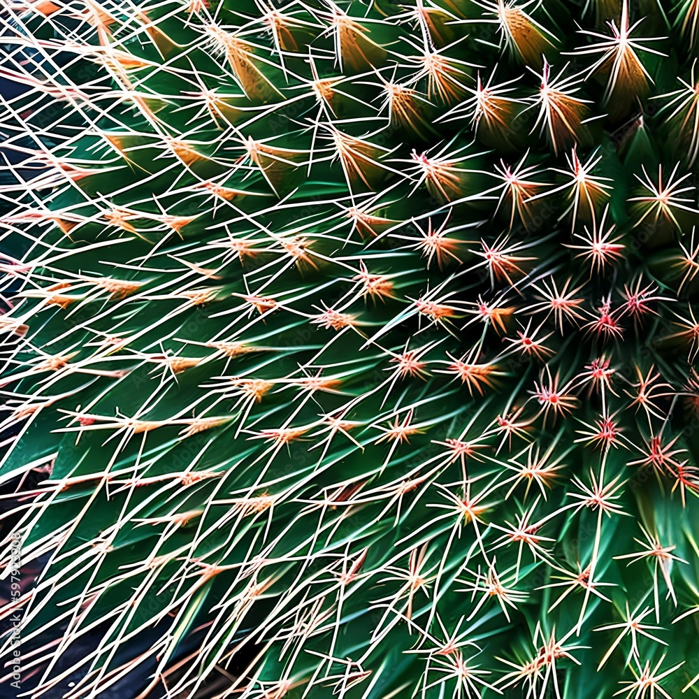 A prickly and spiky texture with cactus needles and thorny vines1, Generative AI A prickly and spiky texture with cactus needles and thorny vines1, Generative AI