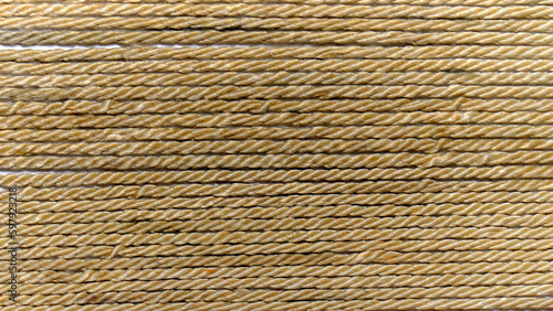 old rope stretched in rows on a plane, background image