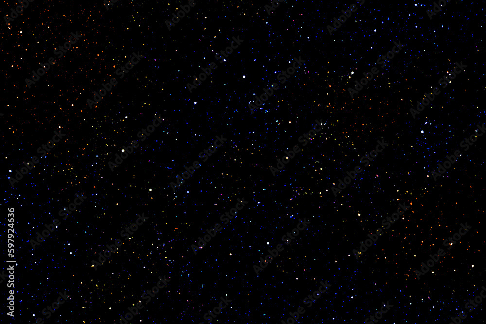 Stars in the night.  Starry night sky.  Colourful stars in space.  Galaxy space background.