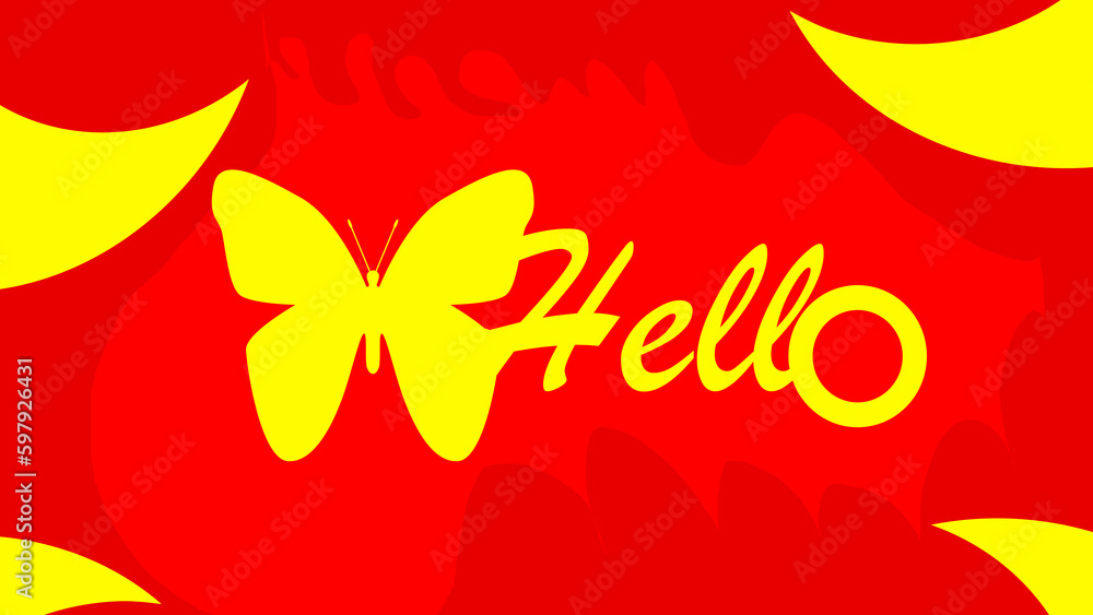 Obraz premium Hello design illustration abstract card_background