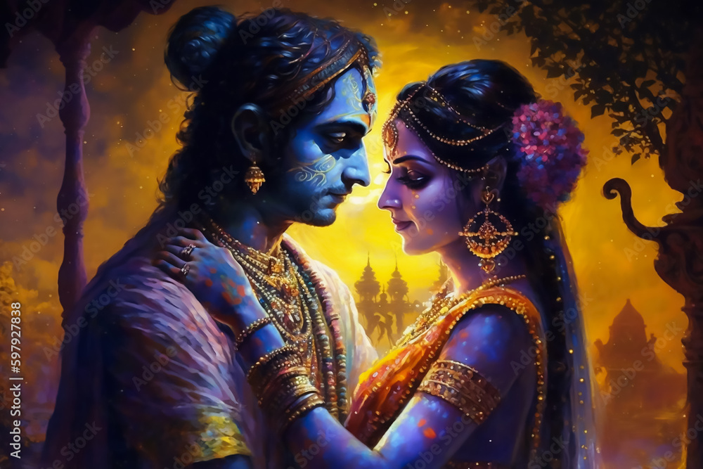 divine-love-story-of-hindu-gods-radha-and-krishna-through-a