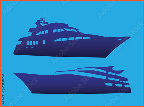 Yachts Vector elements for design
