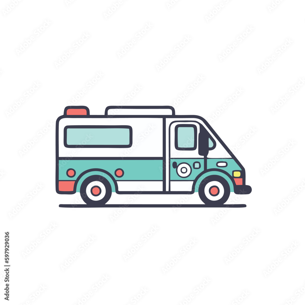 ambulance car medical vehicle vector illustration isolated on white background ambulance car medical vehicle vector illustration isolated on white background