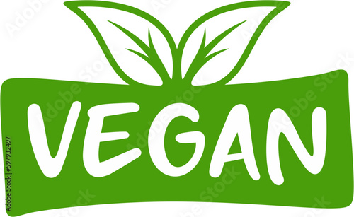 vegan stamp icon png logo template, Vegan label vector, Vegan lettering logo design