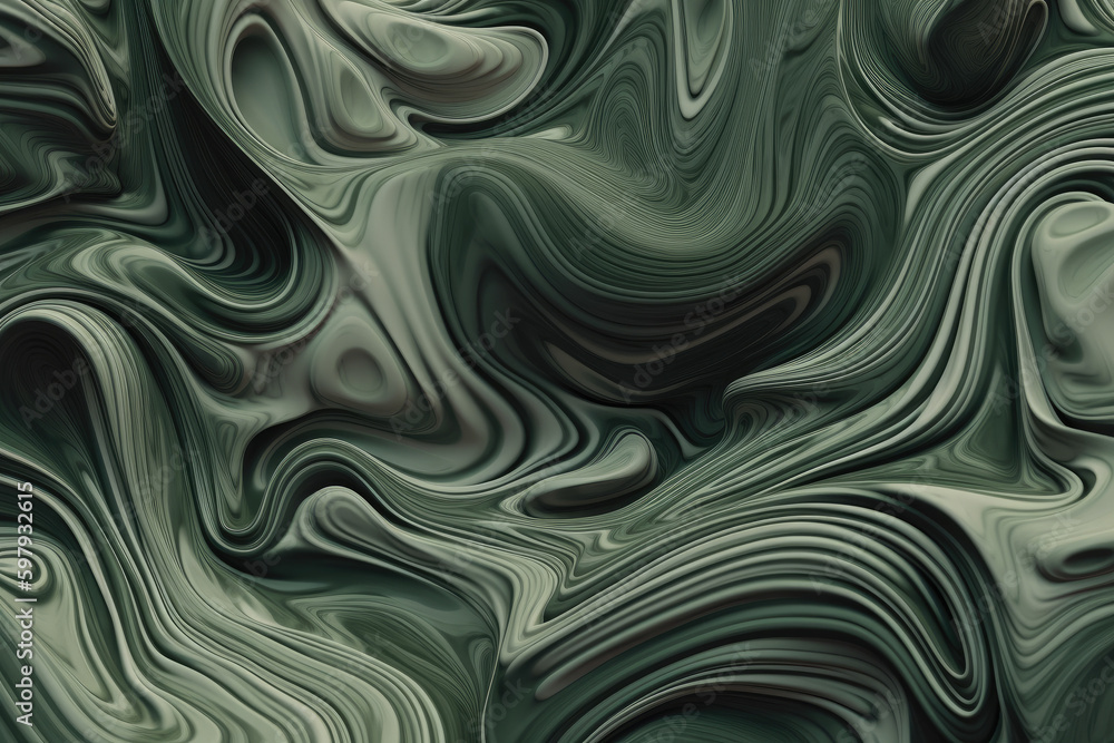 Green marble texture with a black background. AI generative image. Green marble texture with a black background. AI generative image.