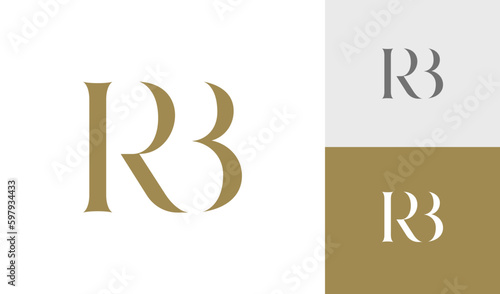 Letter RB initial monogram logo design