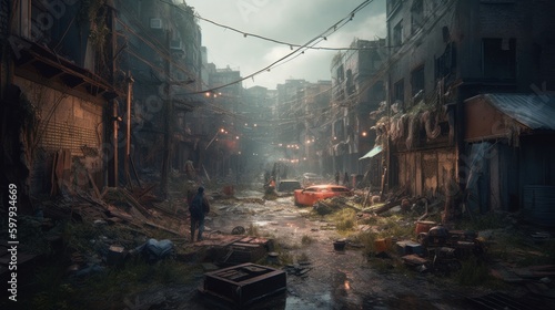 Surviving in a Post-Apocalyptic World: Stunning Cinematic Details with Unreal Engine, DOF, and Beautiful Color Grading - 150 characters, Generative ai