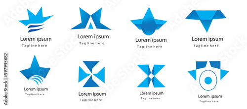 logo design set.abstract logo collection. Geometrical abstract logos design template set.