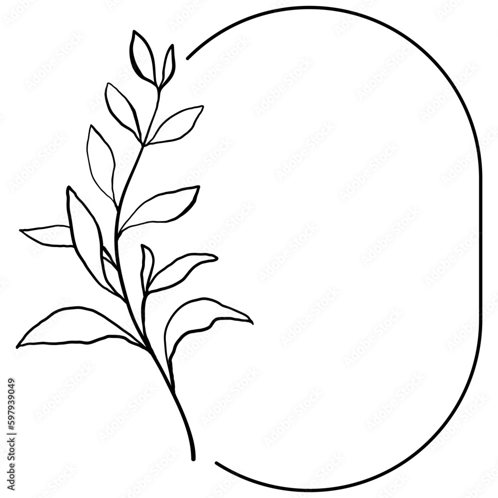 Minimalist Floral Flower Frame Minimalist Floral Flower Frame
