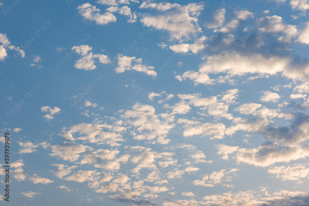 Cumulus white clouds floating on blue sky in beautiful morning Cumulus white clouds floating on blue sky in beautiful morning