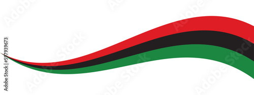 Red, black and green colored background as the colors of the Pan-African flag. For Juneteenth and Black History Month. Flat vector illustration. 