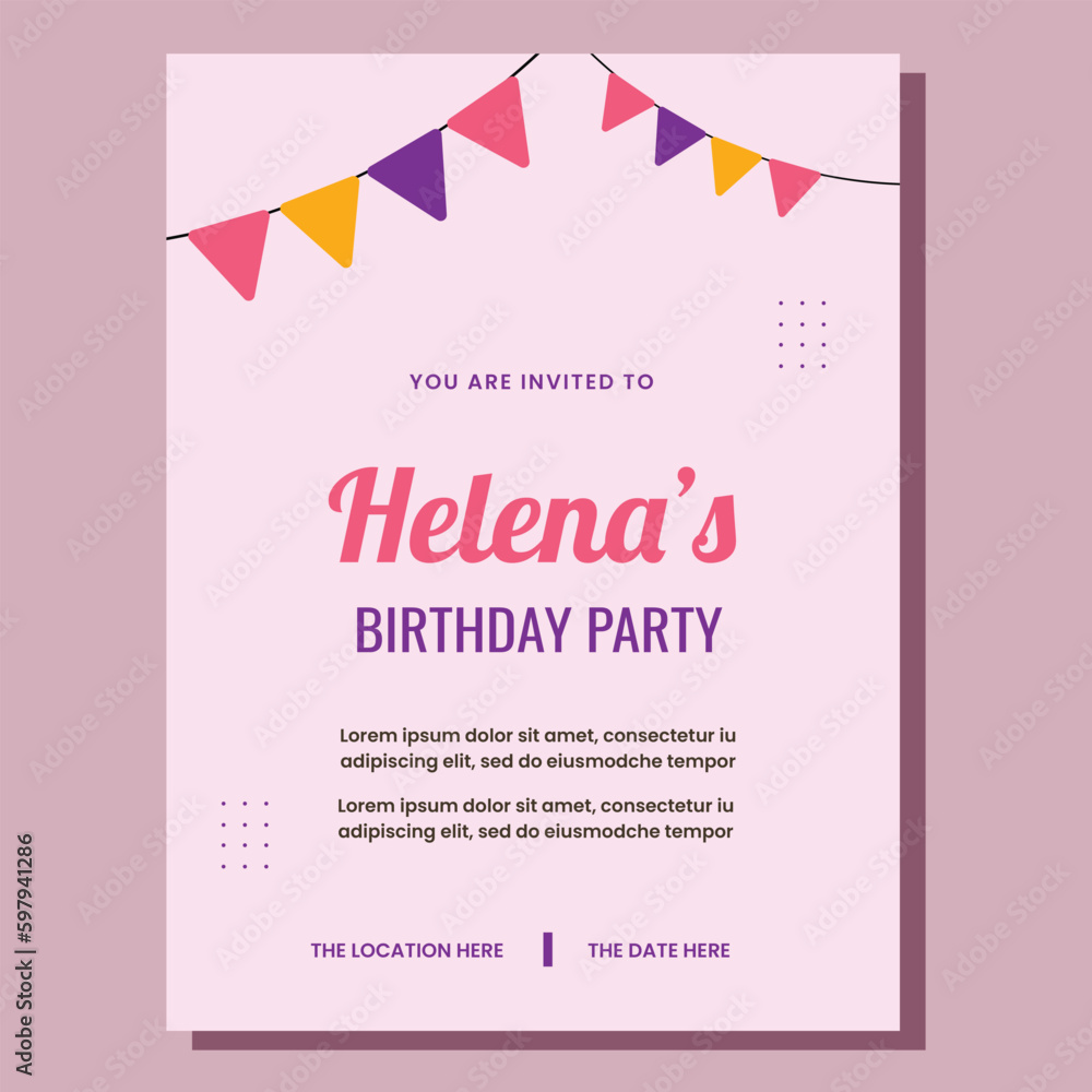 Birthday Invitation Layout
