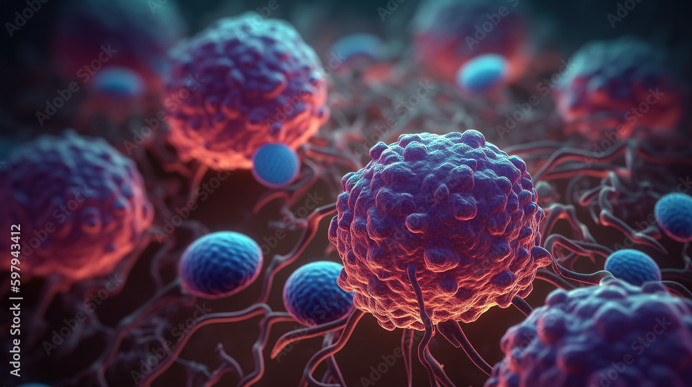 © mariof - neuron cells, concept and illustration, ai generated