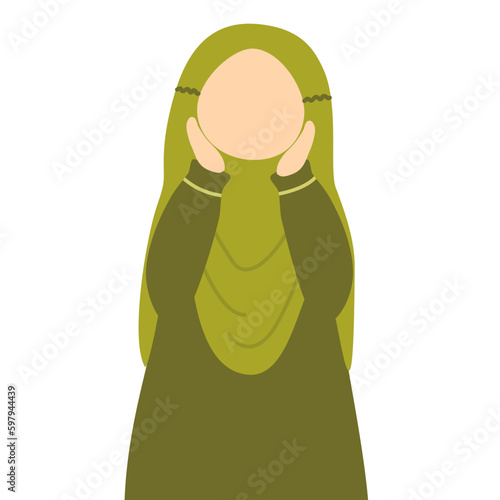 Cute muslim girl wearing hijab