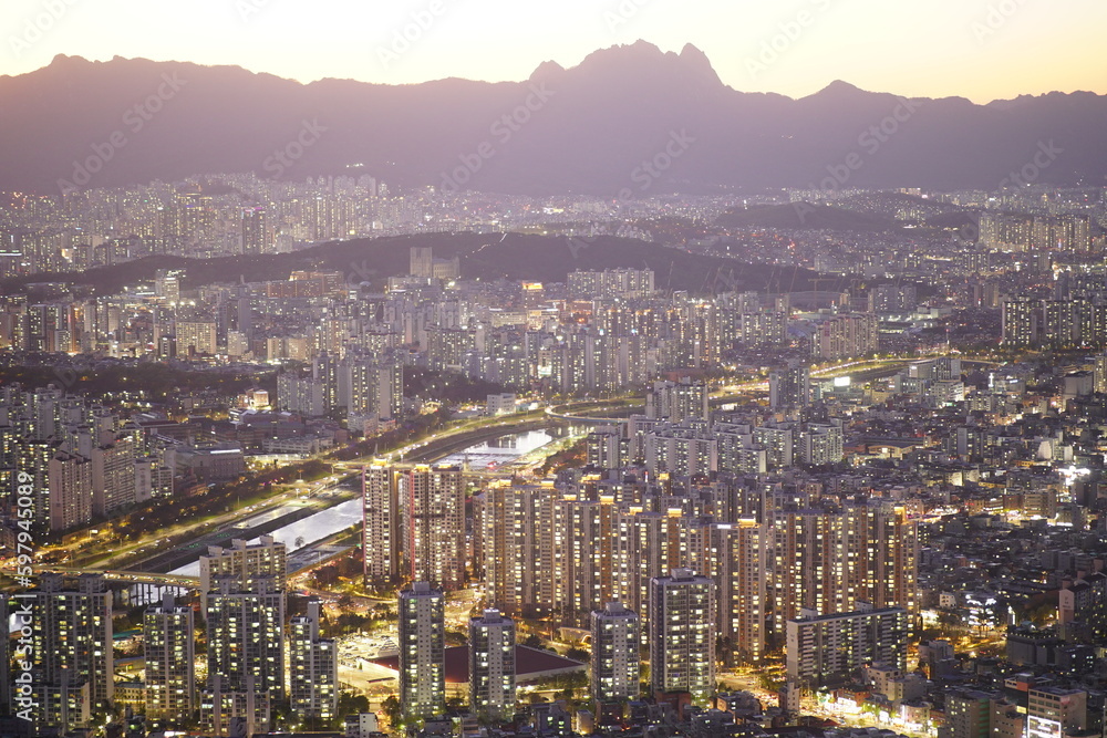 Fototapeta premium 용마산 야경