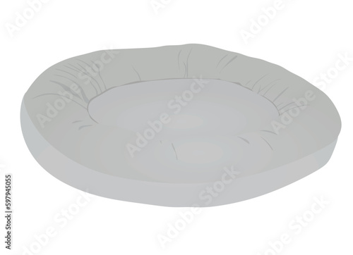 Grey pet pillow. vector illustration