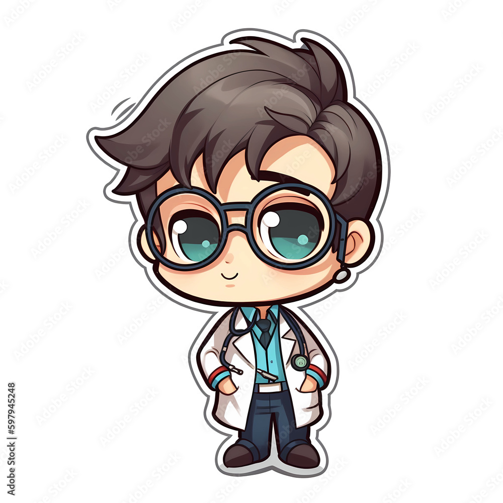 child scintist with glasses illustration child scintist with glasses illustration