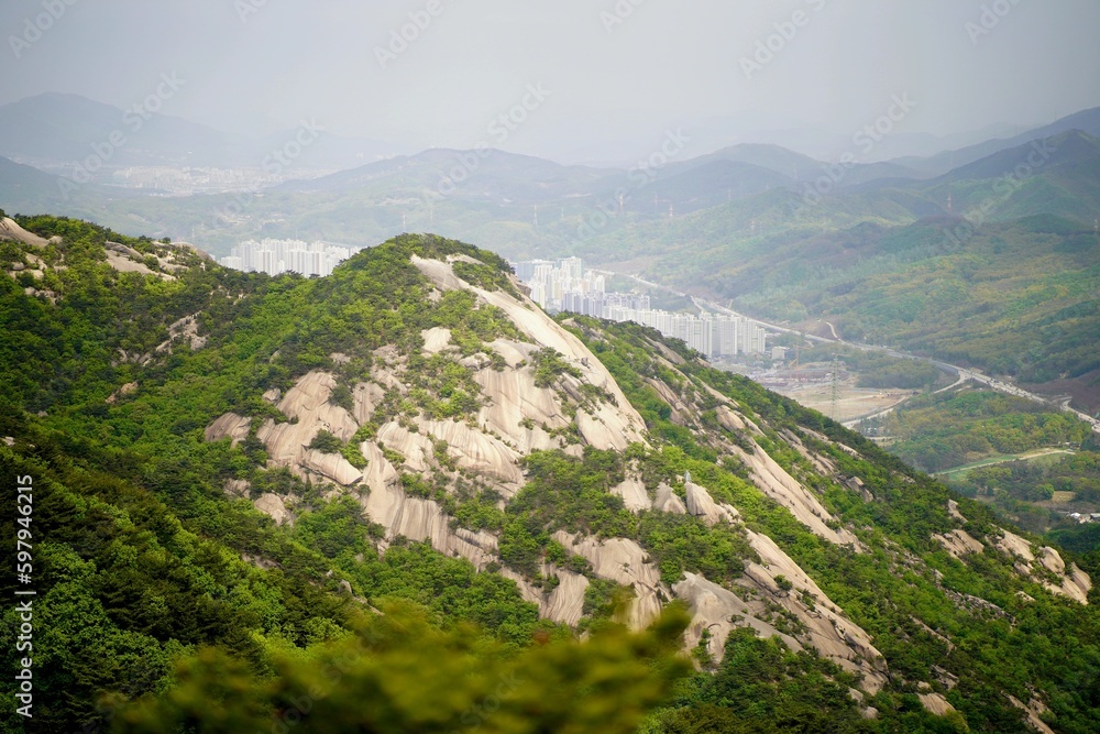 Naklejka premium 수락산 암벽 기암