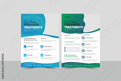 Medical flyer design template 