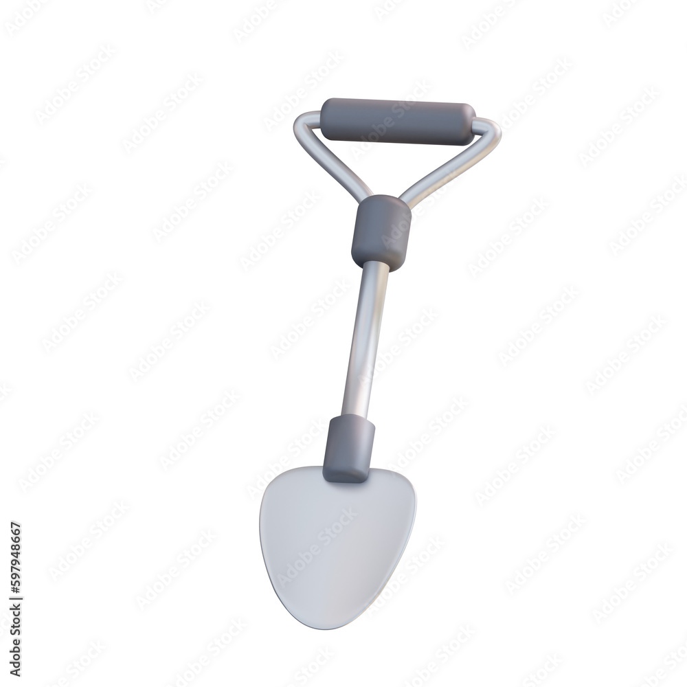 3d illustration of sand shovel 3d illustration of sand shovel
