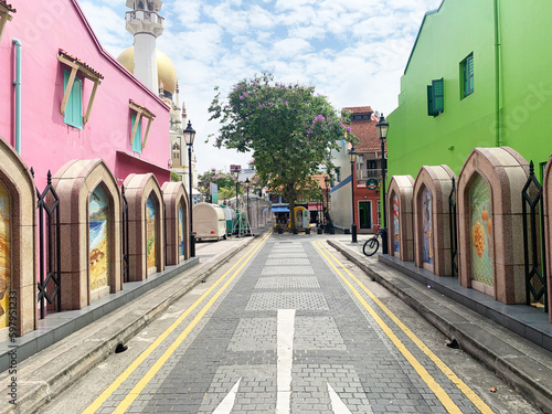 シンガポールのカラフルな街並み