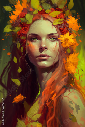 Beltane Godess illustration