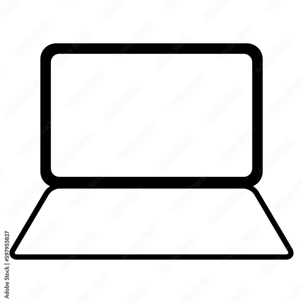 Laptop flat web icon, notebook computer technology symbol , blank display vector illustration Laptop flat web icon, notebook computer technology symbol , blank display vector illustration