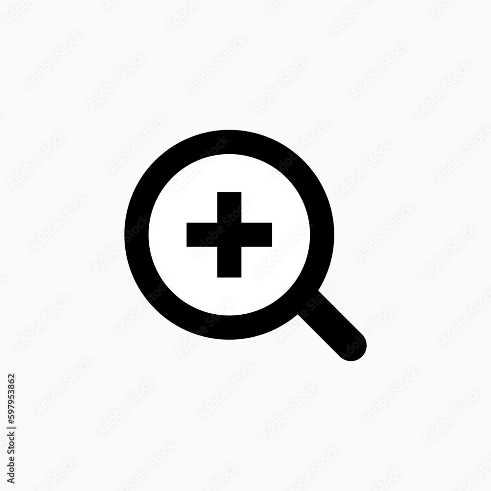 Zoom in Icon. Display Setting Symbol Zoom in Icon. Display Setting Symbol