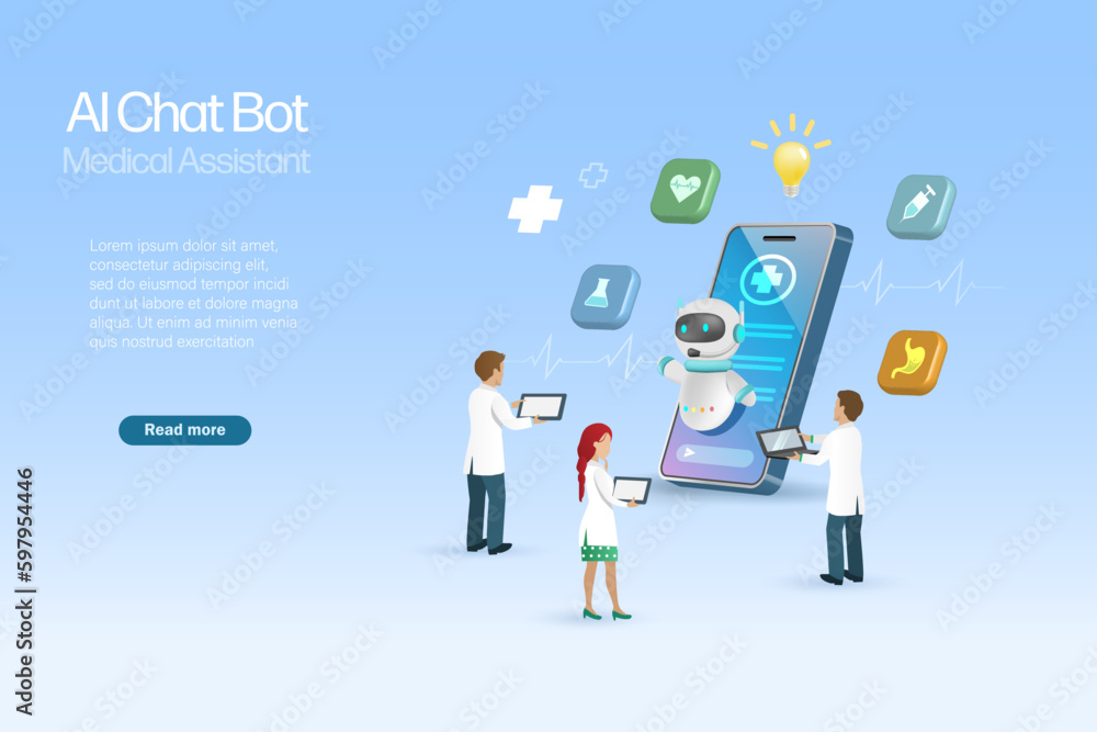 AI chat bot assist medical doctor team diagnosis and solving patient ...
