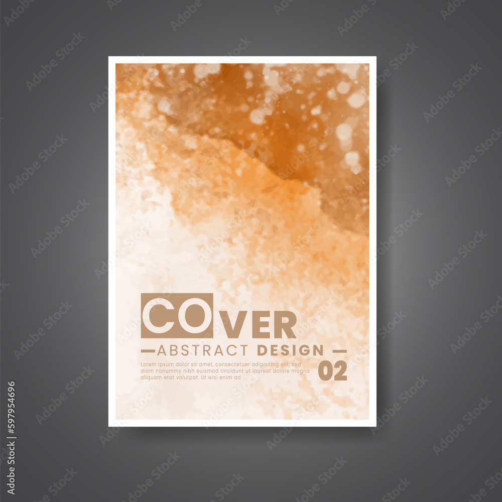 Cover template with watercolor background. Design for your cover, date, postcard, banner, logo.