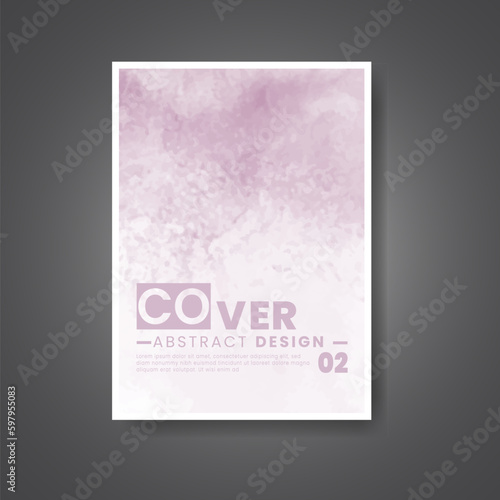 Cover template with watercolor background. Design for your cover, date, postcard, banner, logo.