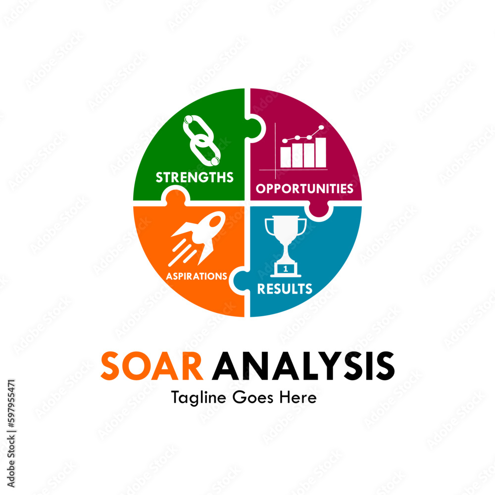 Soar analysis design logo template illustration Soar analysis design logo template illustration