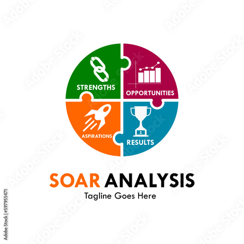 Soar analysis design logo template illustration