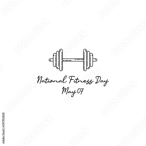 line art of national fitness day good for national fitness day celebrate. line art. illustration.