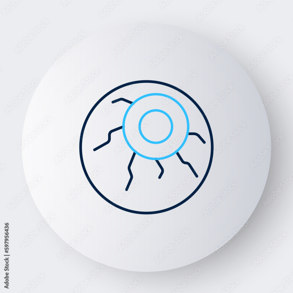 Line Eye icon isolated on white background. Happy Halloween party. Colorful outline concept. Vector Line Eye icon isolated on white background. Happy Halloween party. Colorful outline concept. Vector