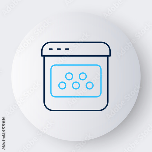 Line Taxi mobile app icon isolated on white background. Mobile application taxi. Colorful outline concept. Vector