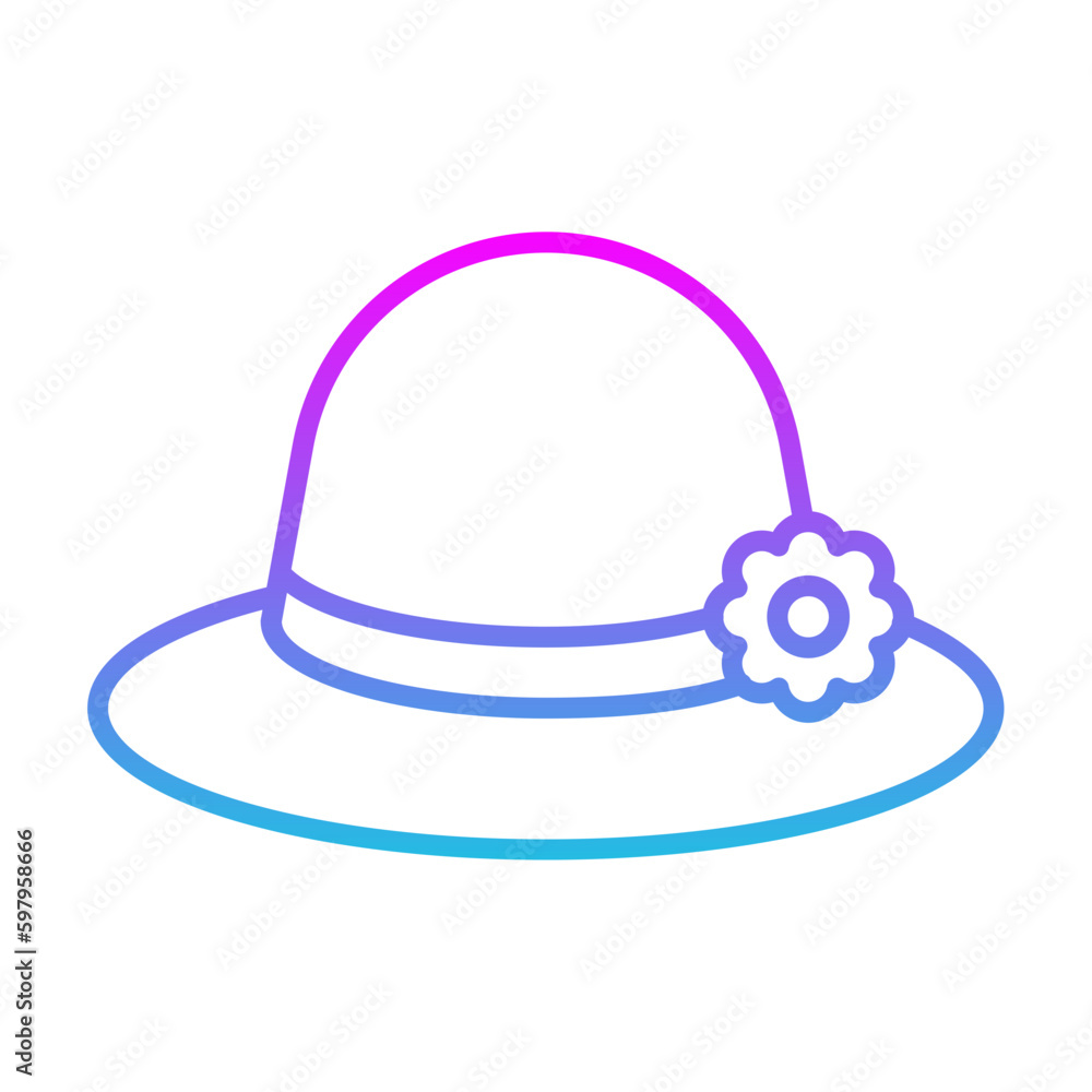Fototapeta premium Pamela Hat Icon