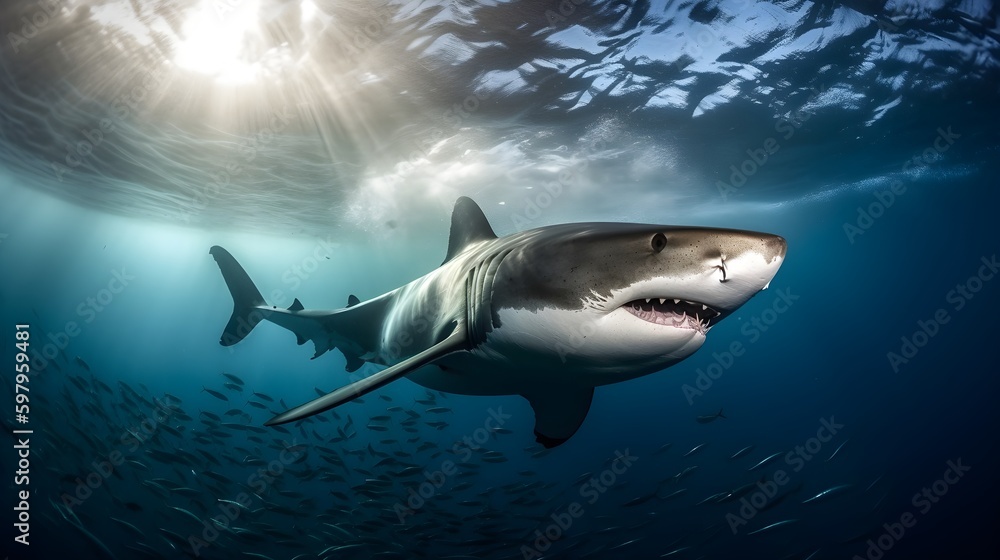 Fototapeta premium shark in the sea
