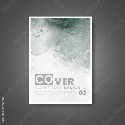 Cover template with watercolor background. Design for your cover, date, postcard, banner, logo.