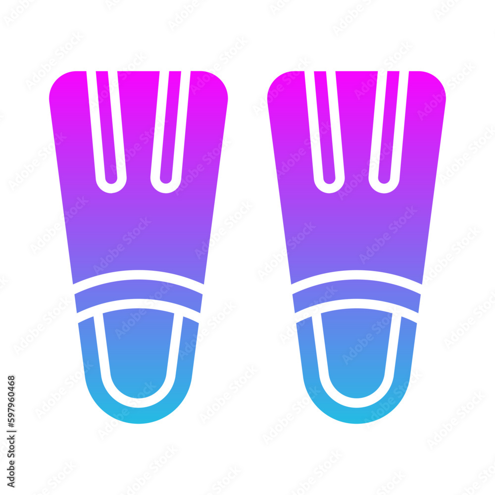 Obraz premium Fins Icon