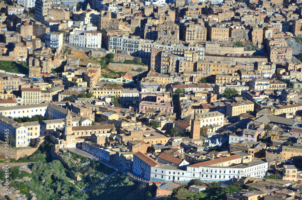 View of the Algerian port city of Oran in Algeria