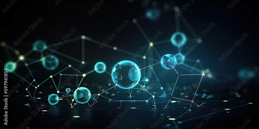 Abstract chemical and technology background. Generative AI Abstract chemical and technology background. Generative AI