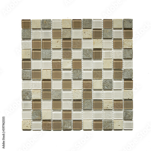 Mosaic. Ceramic and glass colored mosaic. Ceramics for decorating rooms.