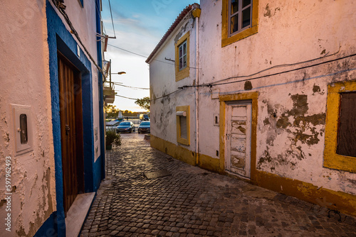 Street in Moita town, Portugal